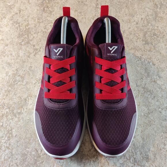 Vionic Shay Slip-On Sneaker Women's 9.5 ASR1740 Comfort Walking Shoes Red White - Picture 2 of 9